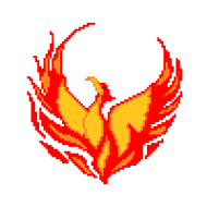 Pixel art phoenix